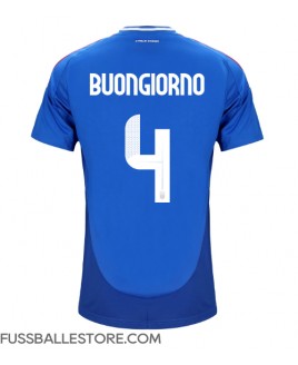 Günstige Italien Alessandro Buongiorno #4 Heimtrikot EM 2024 Kurzarm